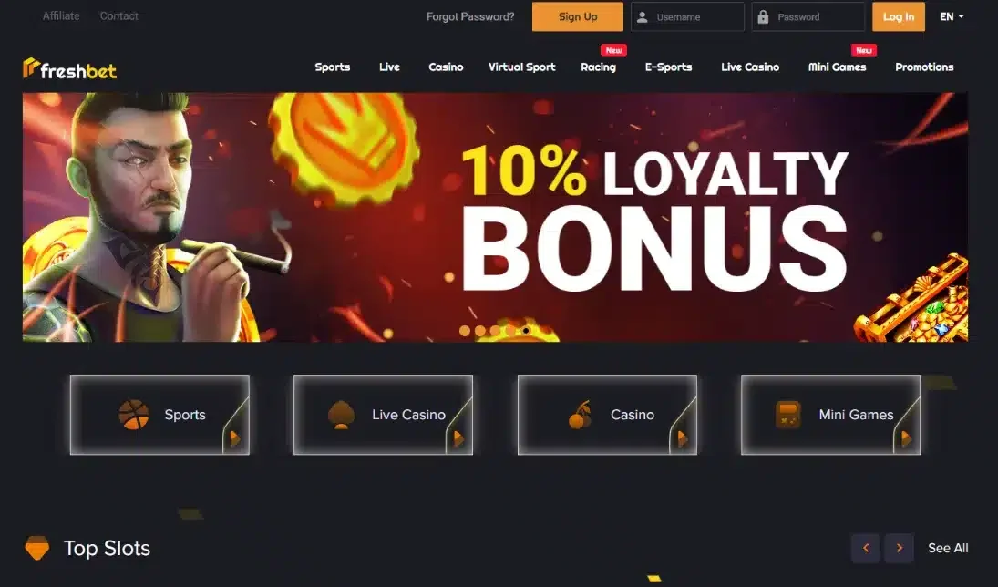 FreshBet Casino — Non GamStop UK